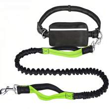 1pc Reflective Waist Pack With Retractable Dog Leash, 44-63inch Elastic Traction Rope, Outdoor Sports Running Pet Leash, Explosion-Proof Thickened Handle, Multiple Colors Available