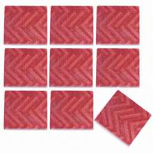 9 piezas Piso de madera en miniatura para casa de muñecas: 1:12 mini cocina de 30X30MM, comedor, accesorios de decoración de escena de baño DIY