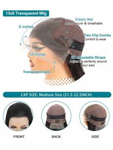 Tóc giả ren toàn bộ phía trước Ashimary Hair 13*6 thẳng mượt trong suốt 100% tóc thật màu đen tự nhiên 180% mật độ đường chân tóc tự nhiên - SNatural - Xem 3