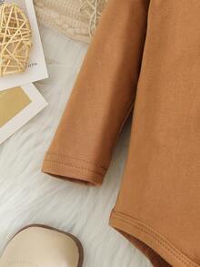 Conjunto de Bodysuit Vintage com Estampa de Rosa e Folha, Mangas Sino e Botões, Calça Flare com Laço e Faixa de Cabeça para Bebê Menina, Outono/Inverno