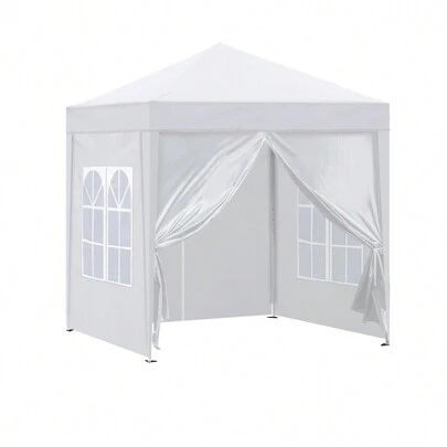 CLIPOP 2x2m Pop Up Gazebo Outdoor Waterproof Canopy Marquee Tent With 4 Side Panels And Carry Bag, Heavy Duty Instant Shelter Gazebo For Wedding Outdoor Camping Beach