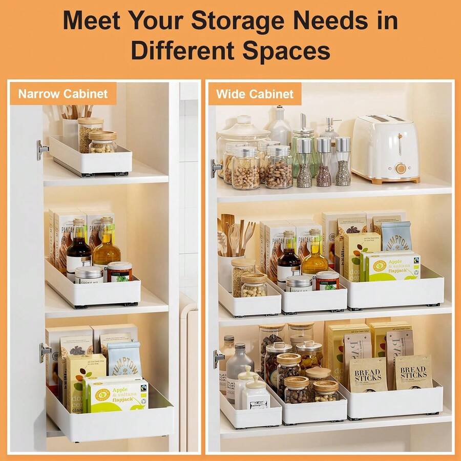 3 Pack Pull Out Organizer, Pull Out Drawers For Slide