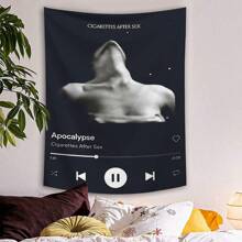 1 件香烟专辑封面印刷挂毯，适用于客厅、卧室、办公室、家居装饰、派对的聚酯纤维壁挂装饰，具有悬垂效果的矩形厨房壁挂，包括 3 个钉子和 2 个夹子、房间装饰、房间旗帜、房间用品、壁挂