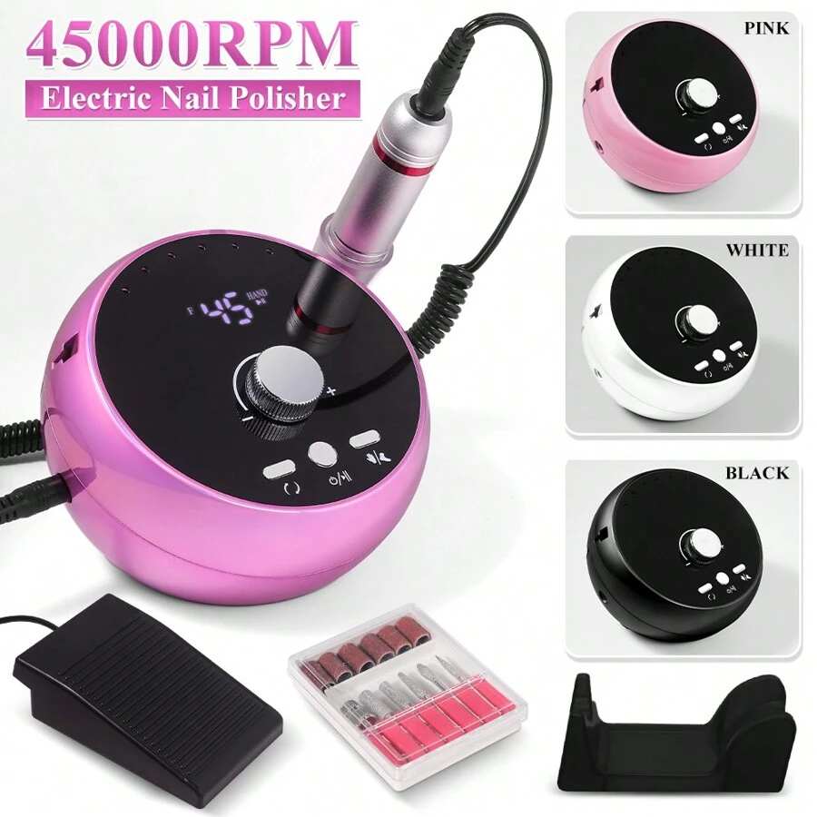 45000RPM Electric Nail Drill Professional Manicure Machine Brushless ...