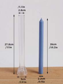 Mold pentru lumânări cu dungi verticale de 25 cm, coloană cu stâlp lung, turnă pentru lumânări din plastic, cilindru subțire, pentru pc, acril, pentru lumânări, bețișoare de ceară, fabricare, petrecere de nuntă, decorare pentru lumânări de masă.