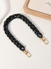 1 pieza Collar con colgante de concha de acrílico con patrón aleatorio de color, regalo de Navidad, regalo de Acción de Gracias - Negro - Ver 3