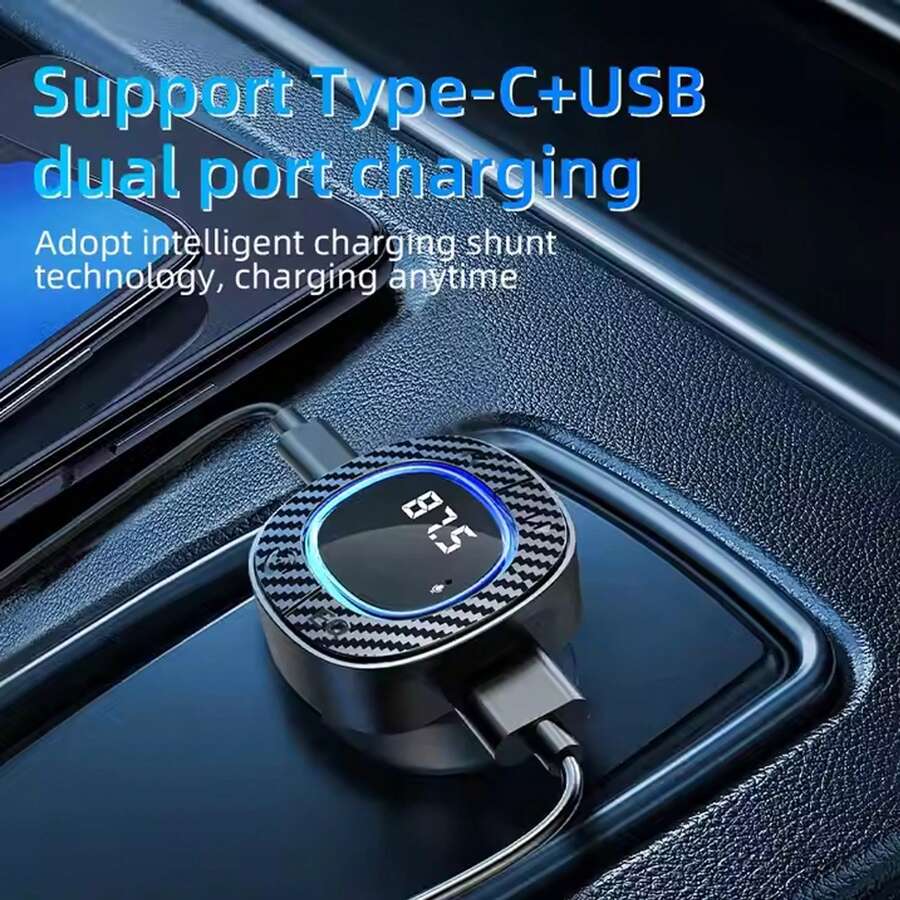 Transmitter Bluetooth Car 3.1A USB Port+TypeC Charge Handsfree Call