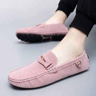 2025新款秋季手工休闲平底拖鞋，男女通用加大码，一脚蹬乐福鞋，适合开车、日常穿着和万圣节礼物