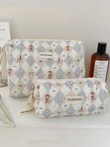 1 Túi đựng đồ trang điểm du lịch họa tiết dễ thương, Túi đựng mỹ phẩm đa năng, Túi đựng cọ mỹ phẩm di động có khóa kéo đựng son môi, cọ, đồ chăm sóc da, điện thoại di động, túi đựng đồ trang điểm Túi đựng đồ trang điểm Túi đựng đồ trang điểm nhỏ du lịch Hộp đựng đồ trang điểm nhỏ Phụ kiện Giá đựng đồ trang điểm Túi đựng cọ Hộp đựng đồ trang điểm Túi đựng mỹ phẩm Đồ dùng thiết yếu khi đi du lịch Phụ kiện cho nữ Đồ dùng khi đi du lịch Túi đựng đồ trang điểm Túi đựng đồ trang điểm Túi đựng đồ trang điểm - Nhiều màu - Xem 9