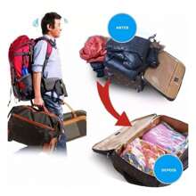 Kit 10 Vacuum Organizer Bags Vacuum Bag - 藍色 - 查看 3