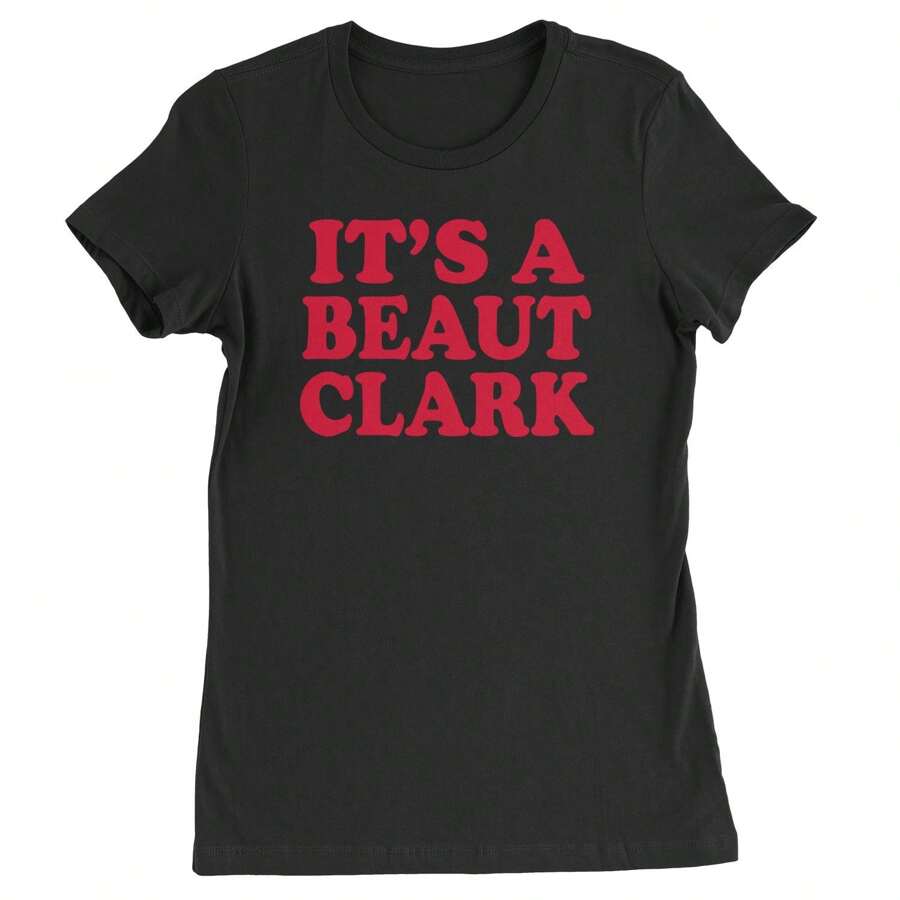 It's A Beaut Clark Festive Christmas  Womens T-Shirt - 黑色 - 查看 1