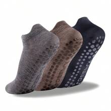 3 pares de calcetines de yoga para mujer, transpirables y antideslizantes con agarre, para gimnasio