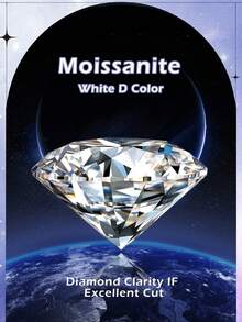 Newsoul 1 Cặp Hoa tai đính kim cương Moissanite 0,5ct D màu sang trọng thanh lịch dành cho nữ Bạc Sterling 925 Đính hôn Cưới xu hướng Trang sức cao cấp Quà tặng kỷ niệm - Bạc - Xem 6