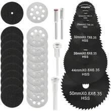 30Pcs Cutting Wheel Set Incisive Cutting Disc Kit Wear Resistant Circular Saw Blade Set Rotary Tool Accessories For Cutting Wood Plastic Metal Ceramic - Black - View 11