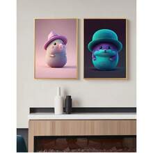 1pc Rodents Family 3D Lovely Plush Animals Hamster Squirrel Posters And Wall Art Picture Prints Canvas Printing Kid Room Home Decor No Frame - Multicolor - View 4