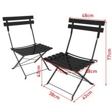 2 Black Steel Chairs