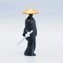 1 Stück/3 Stück Anime-Stil Samurai Schwert Meister Harzstatue, elegante Drei-Musketiere Figur mit Umhang & Schwert, Pferd, geeignet für Bonsai, Aquarium, Garten, Auto-Dekoration, Miniatur-Landschaftszubehör, Innen-/Außen-Tischdekor, Neujahrsgeschenk
