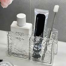 1pc Toothbrush And Toothpaste Holder, No Drilling Required, Suitable For Bathroom Storage, For Comb, Toothbrush, Toothpaste And Bathroom Rack Home Bathroom Decor Fall Decor Back To School - Multicolor - View 7