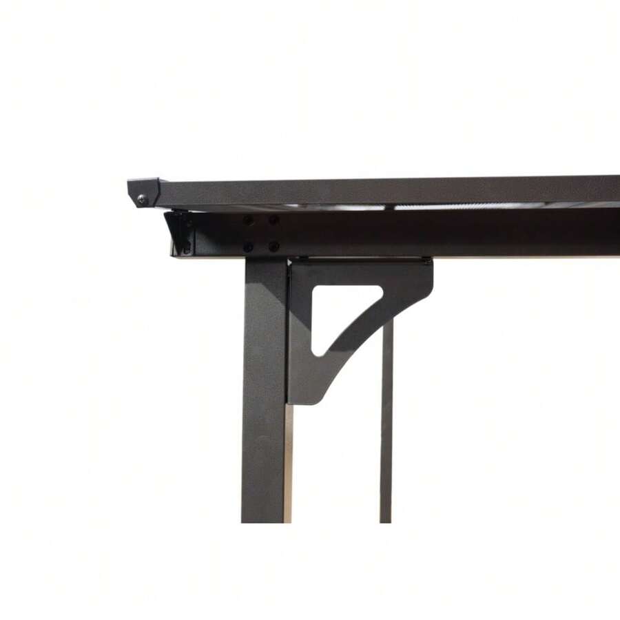 Outdoor Wall Mounted Gazebo With Sun Shade Polycarbonate Roof, Heavy