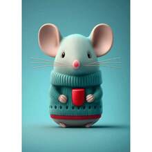 1pc Rodents Family 3D Lovely Plush Animals Hamster Squirrel Posters And Wall Art Picture Prints Canvas Printing Kid Room Home Decor No Frame - Multicolor - View 58