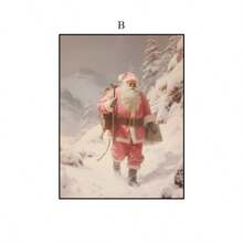 YIKES 1 pièce Père Noël Veille de Noël Privée Bonhomme de neige Cadeau de Noël Flocon de neige Rose Mode Murale Affiche Nordique Décoration de chambre Chambre de fille Suspension Tête de lit Peinture sans cadre