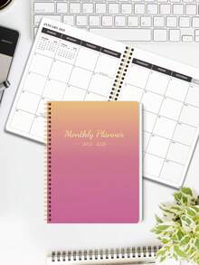 1pc 2025 Monthly Planner, Simple Monthly Planner từ tháng 1 năm 2025 đến tháng 12 năm 2026, 24 tháng Planner có theo dõi thói quen, túi bên trong và trang ghi chú, hoàn hảo cho trường học, văn phòng và gia đình - Nhiều màu - Xem 7