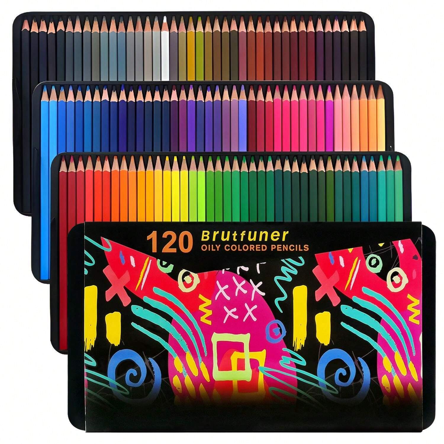 120 crayons de couleur avec noyau souple pour livres de coloriage idéal pour dessiner