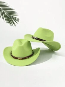 2 szt. Unisex haftowany kapelusz przeciwsłoneczny z motywem głowy bydła, kapelusz kowbojski/kowbojski, kapelusz plażowy boho, miękki filcowy kapelusz fedora, swobodny kapelusz z włókna poliestrowego na każdą porę roku