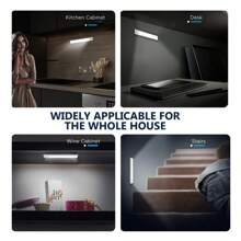 Diomart Rechargeable Battery Operated Motion Sensor Light, Wireless Under Cabinet Lights For Kitchen,Stairs And Bedroom Easy-To-Install White 4 Packs