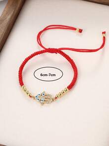 1 件简约多色蓝色邪眼幸运红绳手链，可分层男女通用脚链，适合节日、派对、日常佩戴、圣诞节、节日、友谊珠宝礼物 - 彩色 - 查看 10