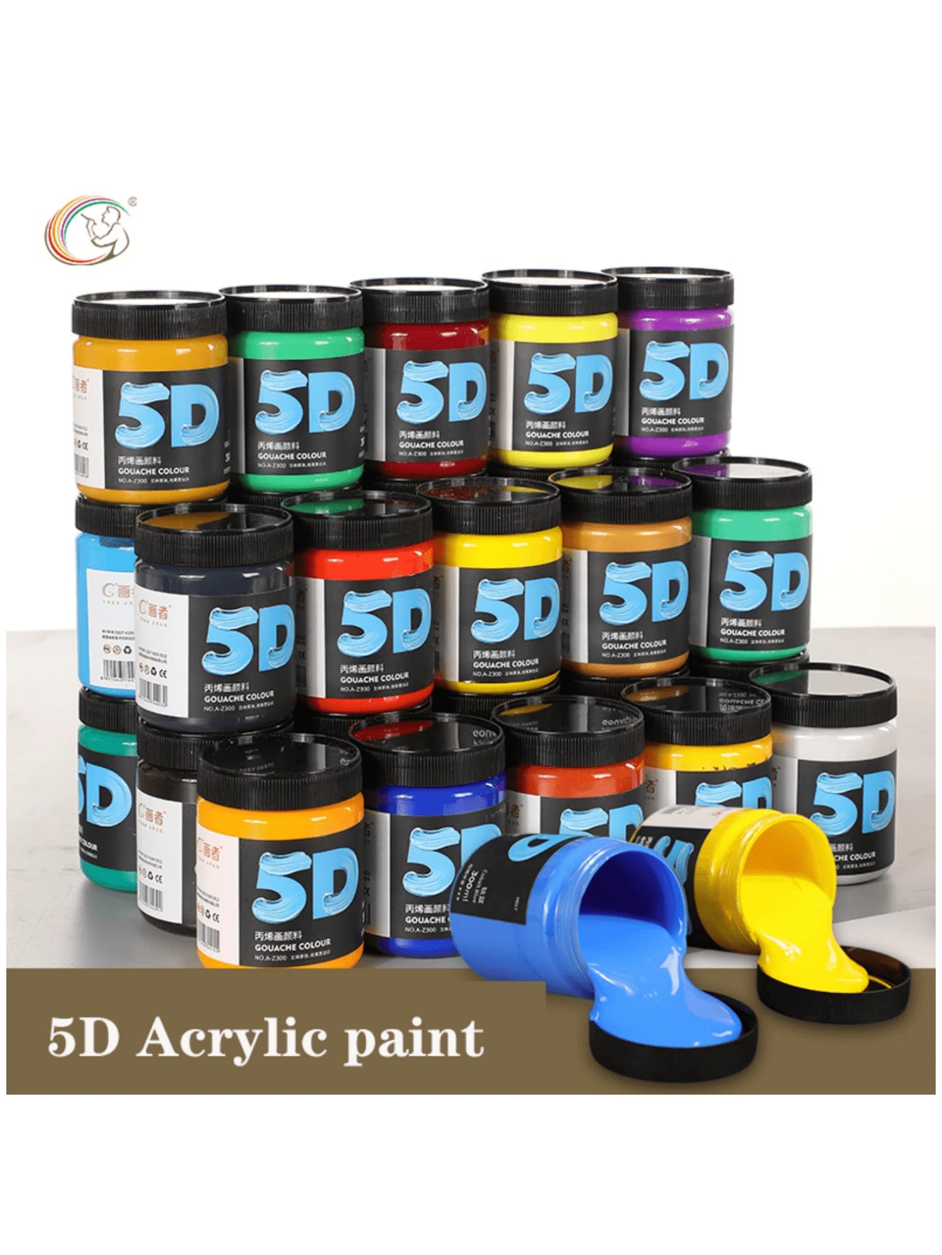 5D Painter Acrylic Paint 300ml Bucket Pack, Student And Professional