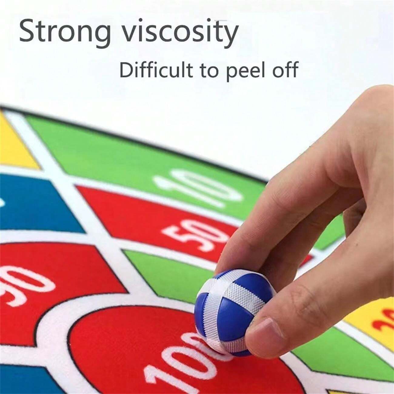 12pcs Sticky Ball & Dartboard Set, Indoor/Outdoor Toy For ParentChild