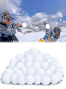 20 Piezas de bolas de nieve de simulación navideña, adecuadas para peleas de bolas de nieve - Decoración perfecta para el árbol de Navidad y juguetes para fiestas, regalo ideal para decoración de muñeco de nieve, para jugar en la nieve al aire libre y decorar el árbol de Navidad - Formas lindas y tacto cómodo