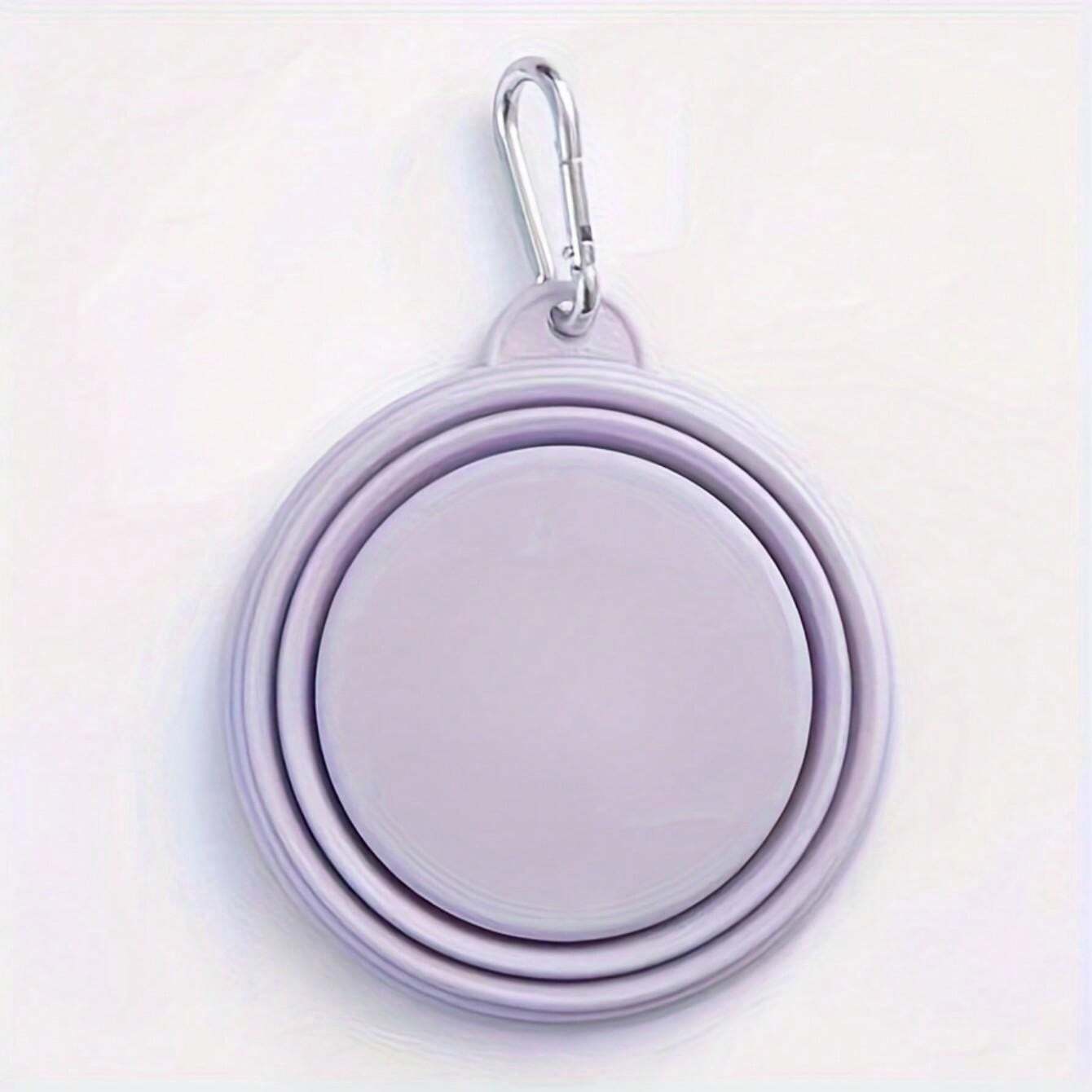 350ml Portable Pet Bowl Foldable, Silicone, Hanging, TravelFriendly