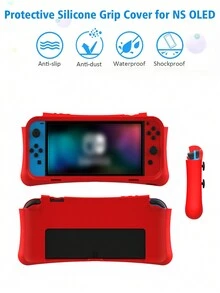 1 件 Nintendo Switch OLED 保护壳 + 6 件拇指握把帽套装，升级防震强化衬里设计，符合人体工程学的手柄，增强游戏体验 - 彩色 - 查看 2