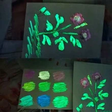 Dofuny Groene lichtgevende nagelkunstpoeder 10g Professionele zeldzame aardenstof Langdurige glow-in-the-dark manicure dip pigment glitter voor nagels