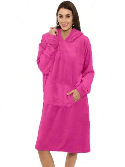 Maxi SUDADERA Termica COBIJA CON CAPUCHA SUAVE LARGA Unisex Funda Caliente