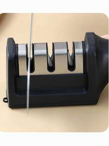 1pc Knife Sharpener Handheld Multi-Function 3 Stages Type Quick Sharpening Tool With Non-Slip Base Kitchen Knives Accessories Gadget,