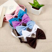 50pcs Random Color Cute Cat Collars Polyester Dog Ties Pet Dog Grooming Accessories Wholesale Cute Pet Dog Bow Ties Pet Dog Bow Ties