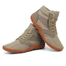 1 par de botas de nieve para mujer para exteriores, impermeables, con forro térmico, zapatos cálidos de invierno para otoño/invierno