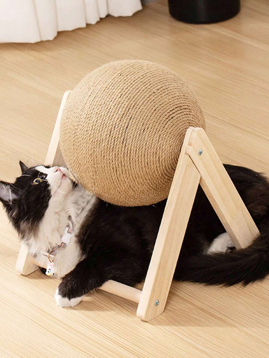 Jouet à gratter pour chat, boule à jouer pour chat, grattoir en sisal, jouet à gratter pour chat, jouet à poncer les griffes pour chat, jouet à gratter pour chat, roue d'exercice pour chat, jouet interactif pour chat à grimper, corde en sisal, bois