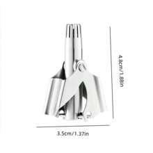 1 件装不锈钢鼻毛修剪器带小刷子，男女通用手动鼻毛剪，圆头全身防水鼻毛去除器 - 彩色 - 查看 8