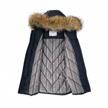 JOPHY & CO. Parka Invernale Donna Cappotto con Cappuccio e Vera Pelliccia (cod. 13105) - Blu Marino - Visualizzare 3