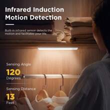 Diomart Rechargeable Battery Operated Motion Sensor Light, Wireless Under Cabinet Lights For Kitchen,Stairs And Bedroom Easy-To-Install White 4 Packs