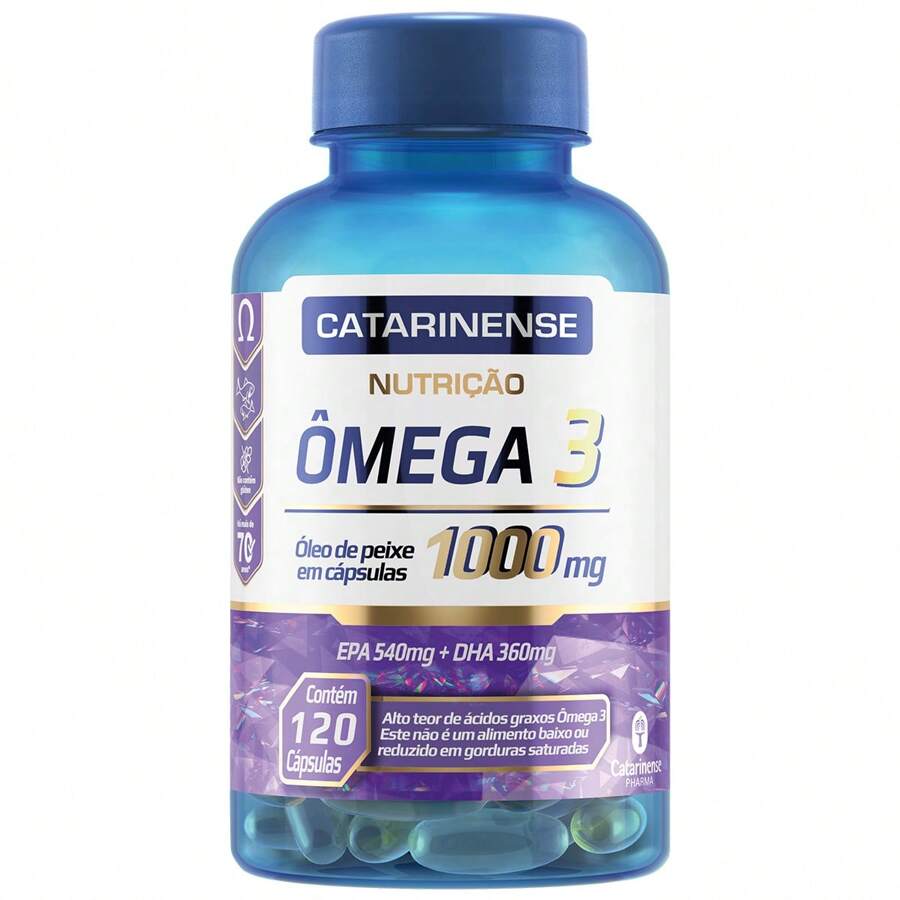 Ômega 3 1000mg Catarinense 120 Caps EPA 540mg + DHA 360mg SHEIN Brasil
