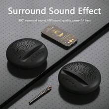 SCIJOY 创意蓝牙音箱：独特的面包形设计、TWS 模式、清晰的音质和增强的低音 - 室内和室外使用的完美便携式伴侣，圣诞节和万圣节礼物的理想选择 - 黑色 - 查看 6