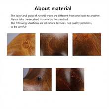 Cirelle 1 件/2 件木制头皮按摩器 - 手工制作天然绿檀香宽齿梳 - 木质按摩梳和檀香梳，用于奢华护发、护发、女孩礼物 - 棕色 - 查看 9