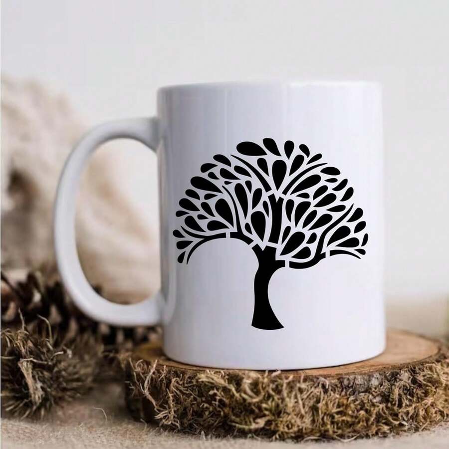 20 Pieces Reusable Tree Stencils 4 Inch Round Tree Of Life Stencil For