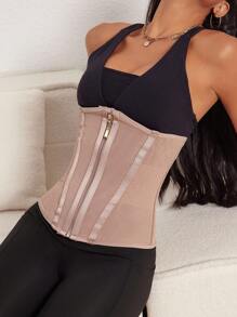 DITZN Classic Daily Wear Body Shaper, Butt & Waist Training Compression Sports Bra For Women, Sweat Exercise Waist Trimmer Belt - Purple - View 2
