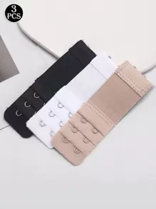 3 pièces Prolongateur de soutien-gorge élastique avec crochets, sangle de rallonge de soutien-gorge, fermoirs de lingerie pour femmes. Entretien corporel pour les voyages, le sport et l'extérieur.